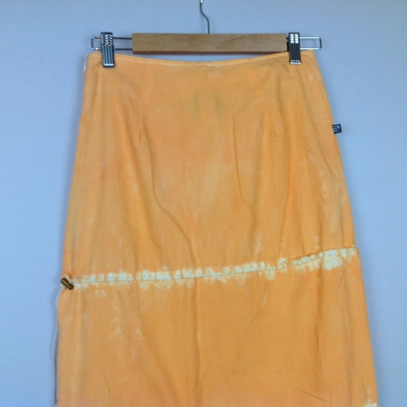 Private Circle Skirt Women Junior 5 Orange Tie Dye - Picture 5 of 7